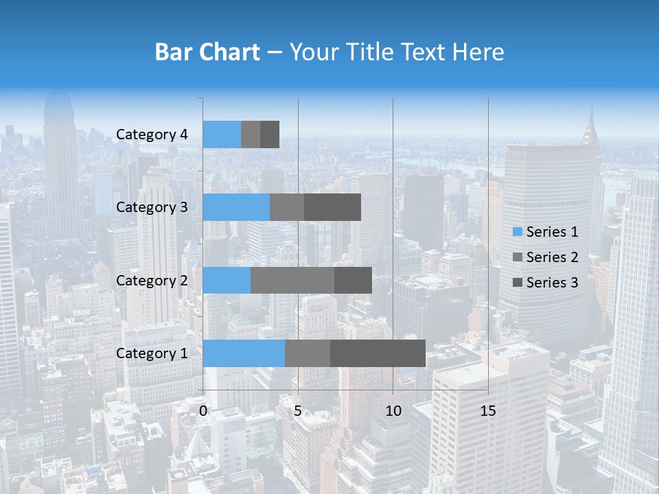 Empire State Building Blue American PowerPoint Template