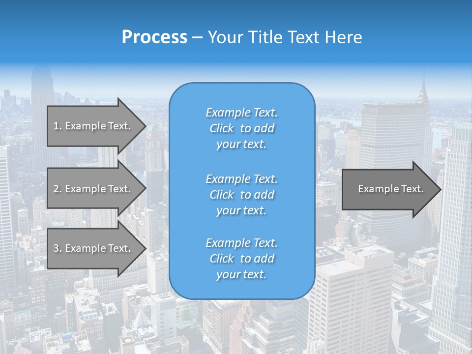 Empire State Building Blue American PowerPoint Template