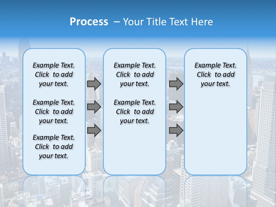 Empire State Building Blue American PowerPoint Template