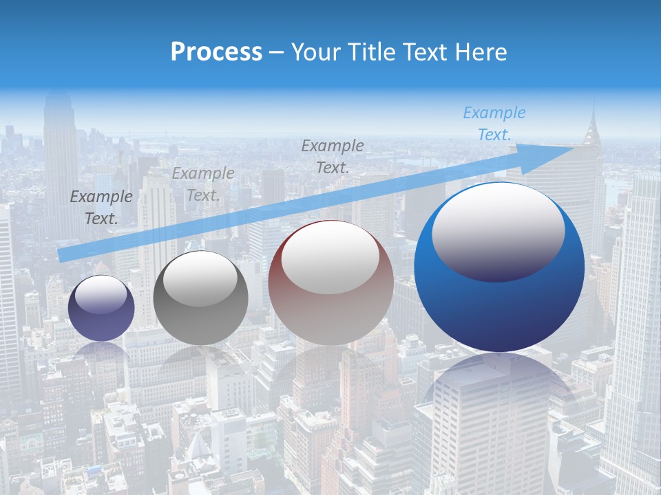 Empire State Building Blue American PowerPoint Template