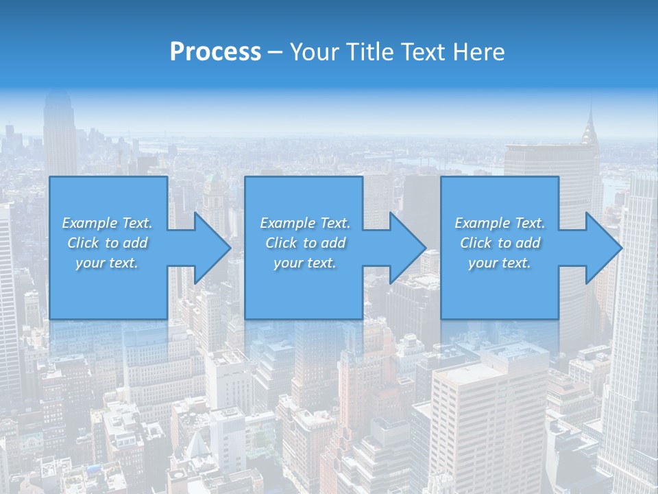 Empire State Building Blue American PowerPoint Template