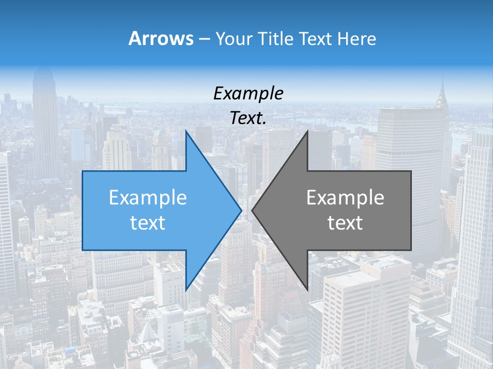 Empire State Building Blue American PowerPoint Template