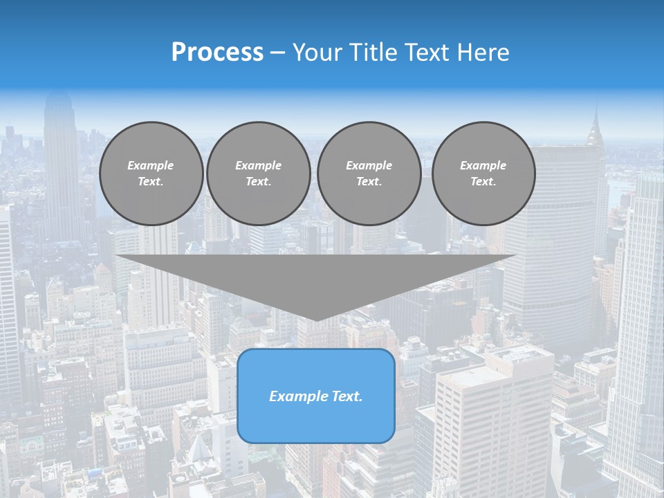 Empire State Building Blue American PowerPoint Template