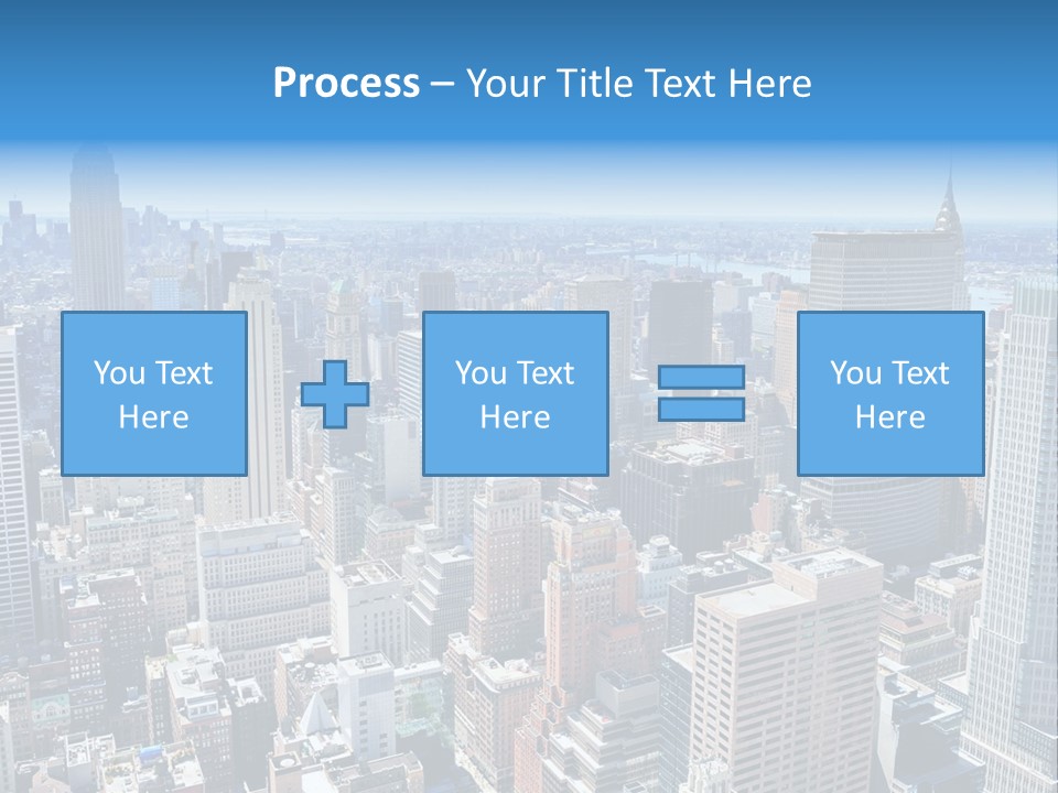 Empire State Building Blue American PowerPoint Template