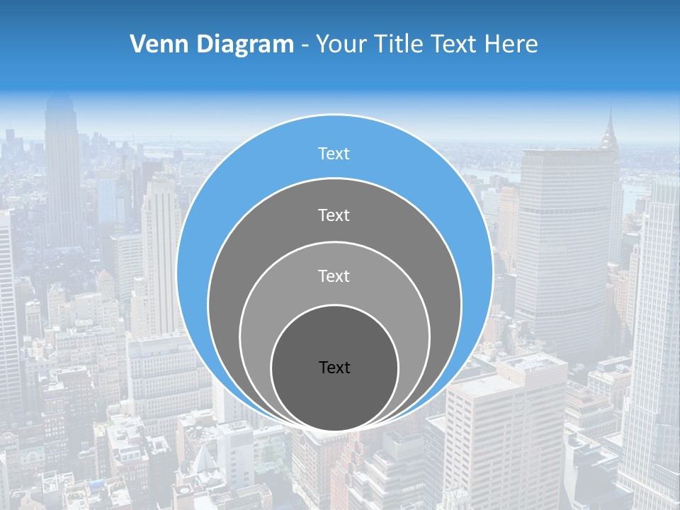 Empire State Building Blue American PowerPoint Template
