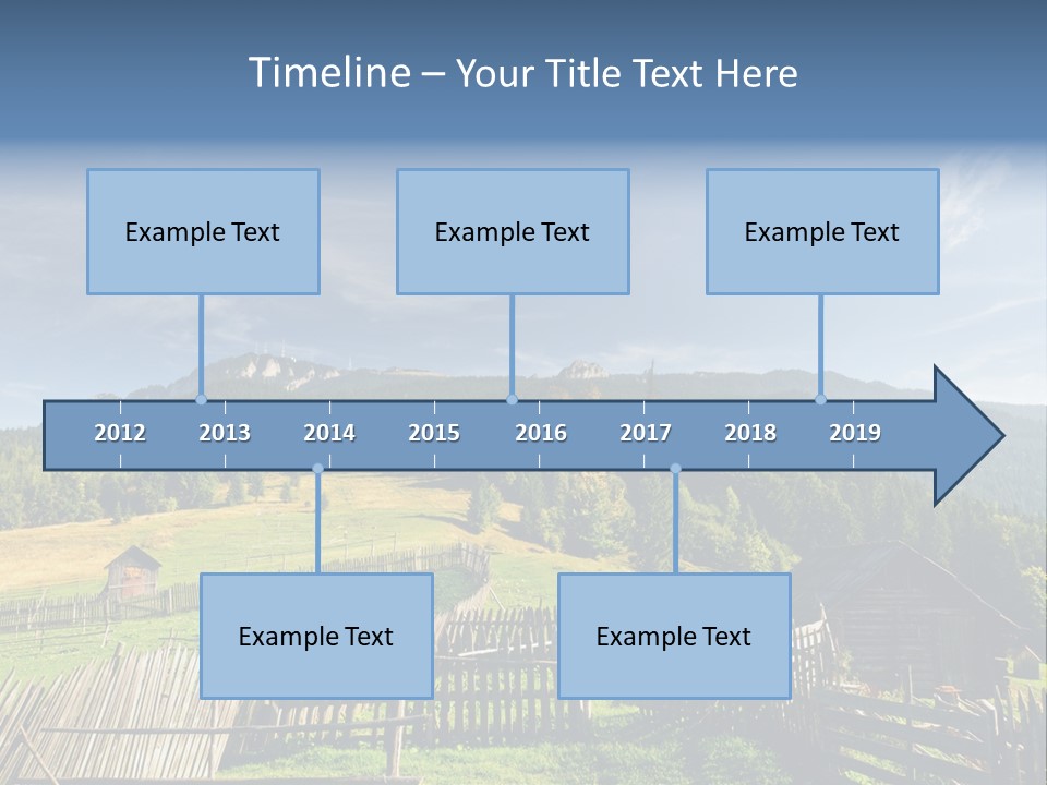 Nature Wooden Fence Cottage PowerPoint Template