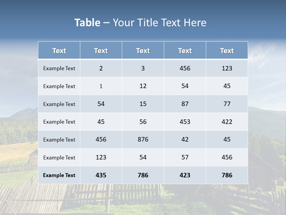 Nature Wooden Fence Cottage PowerPoint Template