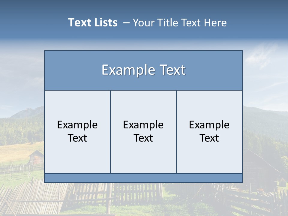 Nature Wooden Fence Cottage PowerPoint Template