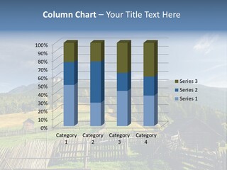 Nature Wooden Fence Cottage PowerPoint Template