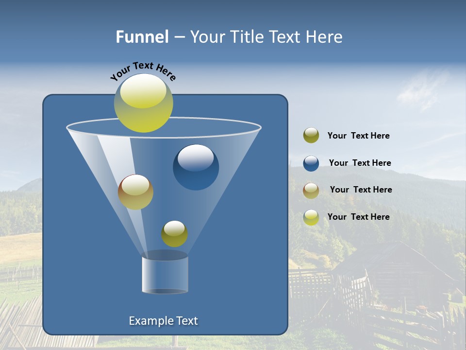 Nature Wooden Fence Cottage PowerPoint Template