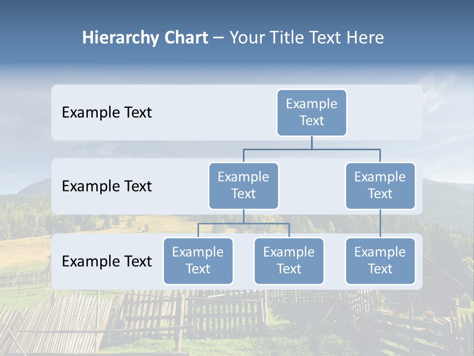 Nature Wooden Fence Cottage PowerPoint Template