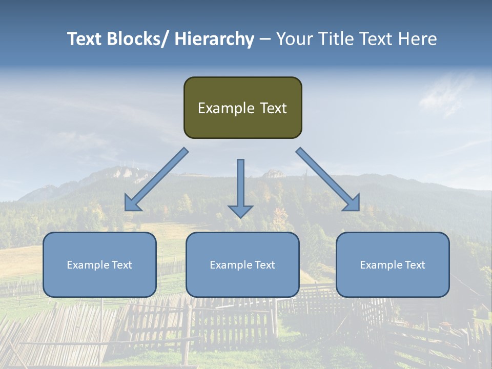 Nature Wooden Fence Cottage PowerPoint Template