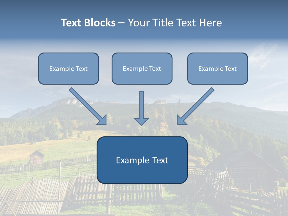 Nature Wooden Fence Cottage PowerPoint Template