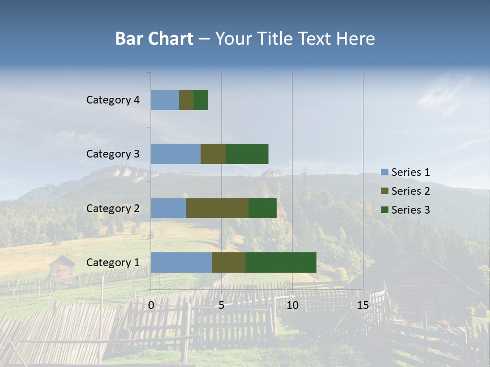Nature Wooden Fence Cottage PowerPoint Template