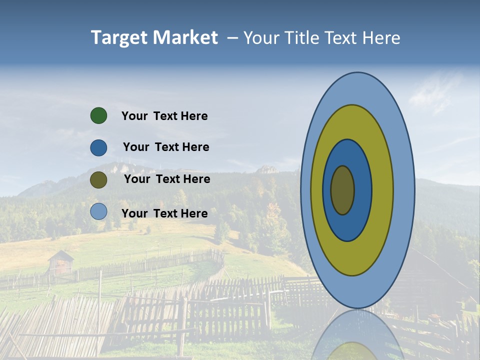 Nature Wooden Fence Cottage PowerPoint Template