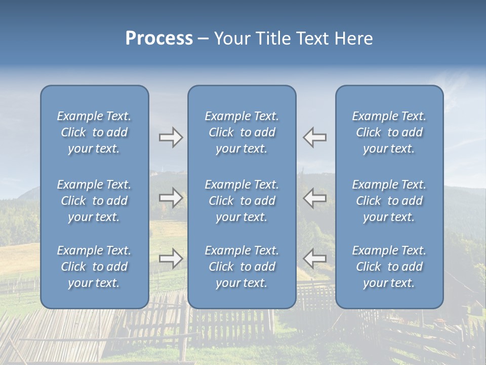 Nature Wooden Fence Cottage PowerPoint Template