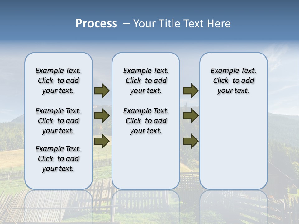 Nature Wooden Fence Cottage PowerPoint Template