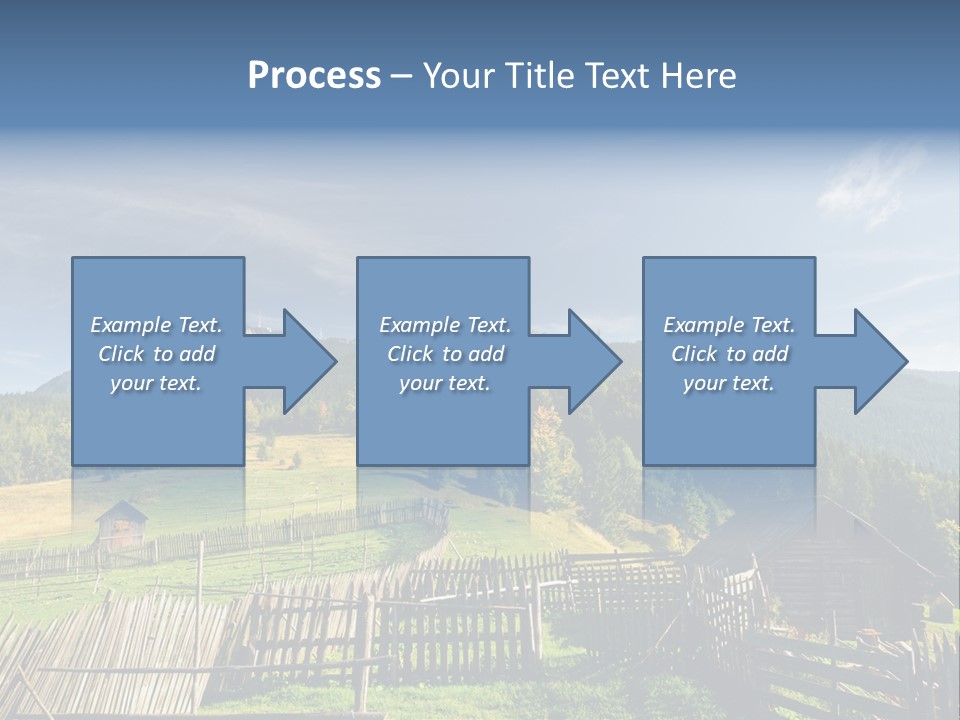 Nature Wooden Fence Cottage PowerPoint Template