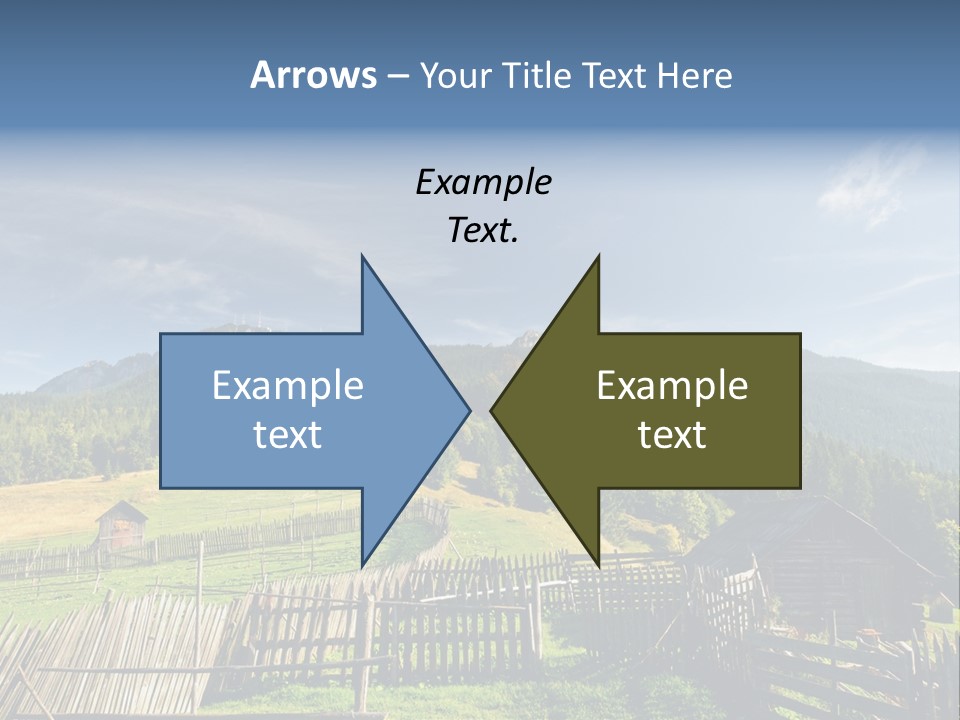 Nature Wooden Fence Cottage PowerPoint Template