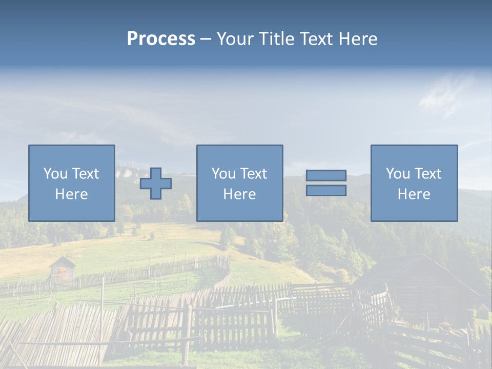 Nature Wooden Fence Cottage PowerPoint Template