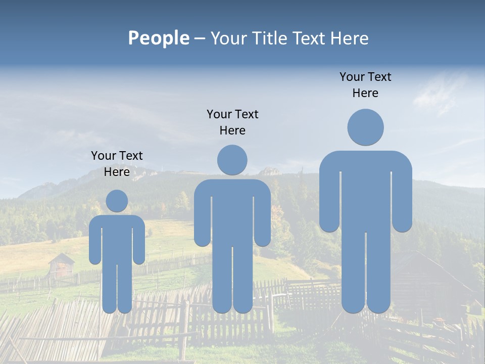 Nature Wooden Fence Cottage PowerPoint Template