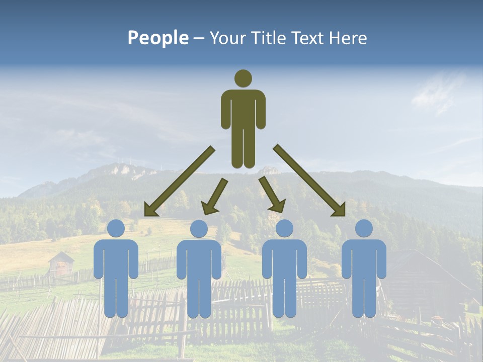 Nature Wooden Fence Cottage PowerPoint Template