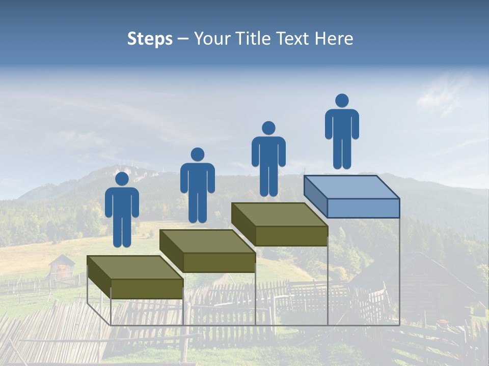 Nature Wooden Fence Cottage PowerPoint Template