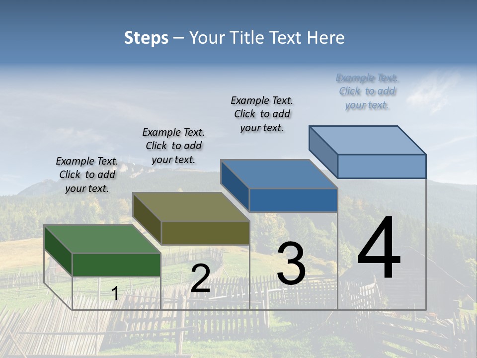 Nature Wooden Fence Cottage PowerPoint Template
