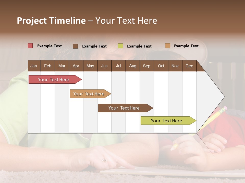 A Woman And A Child Are Writing On A Piece Of Paper PowerPoint Template