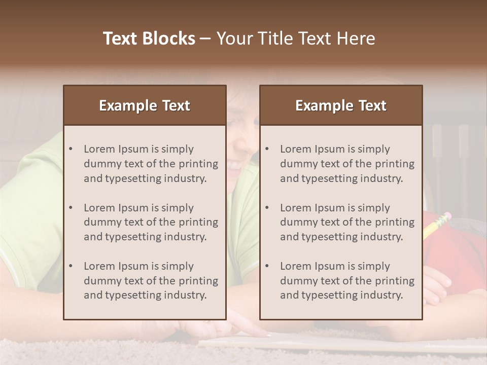 A Woman And A Child Are Writing On A Piece Of Paper PowerPoint Template