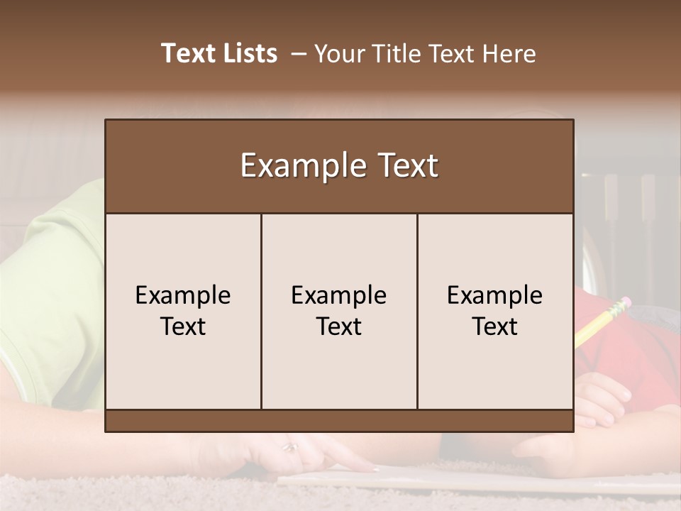A Woman And A Child Are Writing On A Piece Of Paper PowerPoint Template