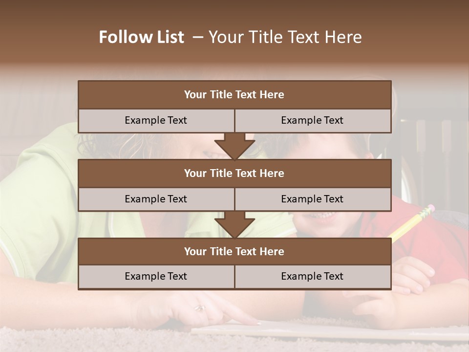 A Woman And A Child Are Writing On A Piece Of Paper PowerPoint Template