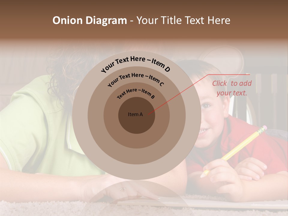 A Woman And A Child Are Writing On A Piece Of Paper PowerPoint Template