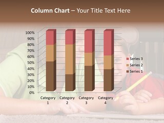 A Woman And A Child Are Writing On A Piece Of Paper PowerPoint Template