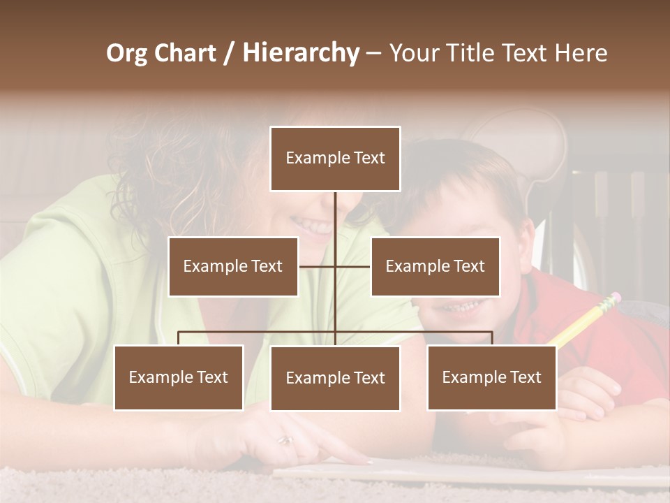A Woman And A Child Are Writing On A Piece Of Paper PowerPoint Template