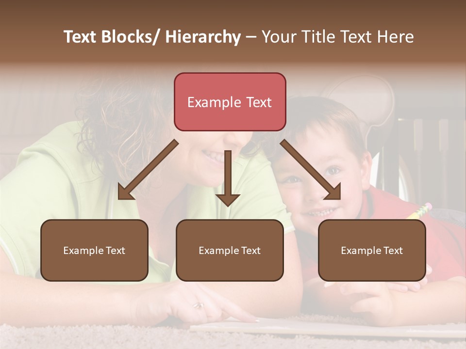 A Woman And A Child Are Writing On A Piece Of Paper PowerPoint Template