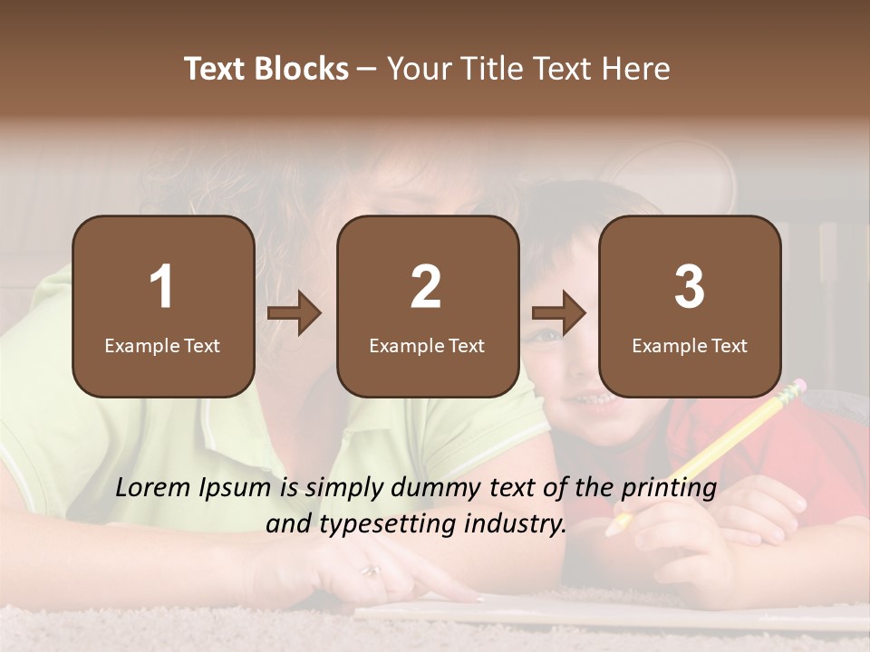 A Woman And A Child Are Writing On A Piece Of Paper PowerPoint Template