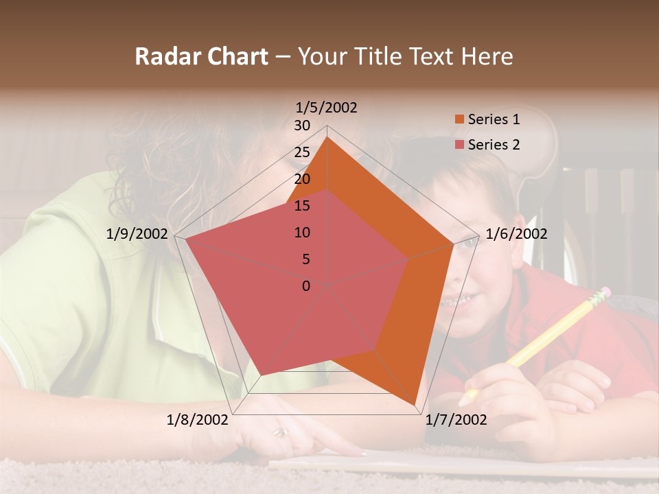 A Woman And A Child Are Writing On A Piece Of Paper PowerPoint Template