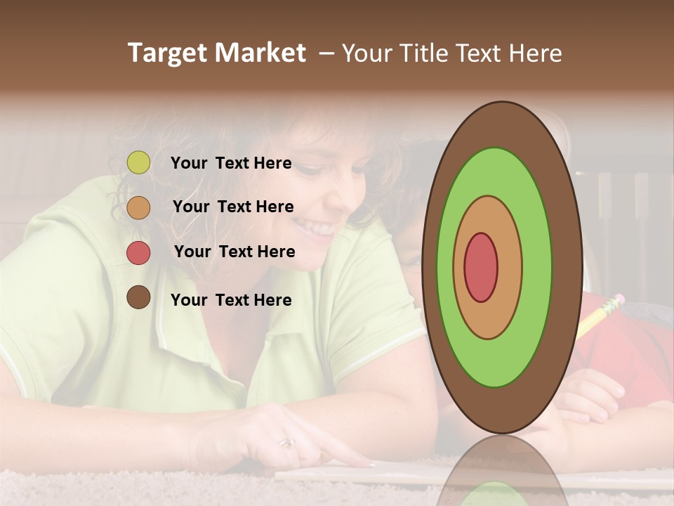 A Woman And A Child Are Writing On A Piece Of Paper PowerPoint Template