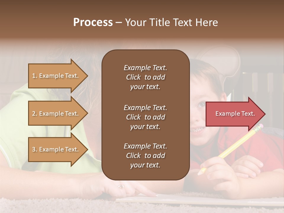 A Woman And A Child Are Writing On A Piece Of Paper PowerPoint Template