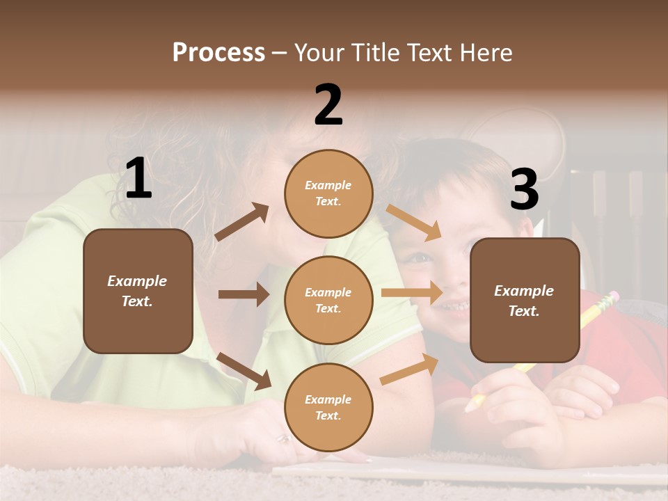 A Woman And A Child Are Writing On A Piece Of Paper PowerPoint Template