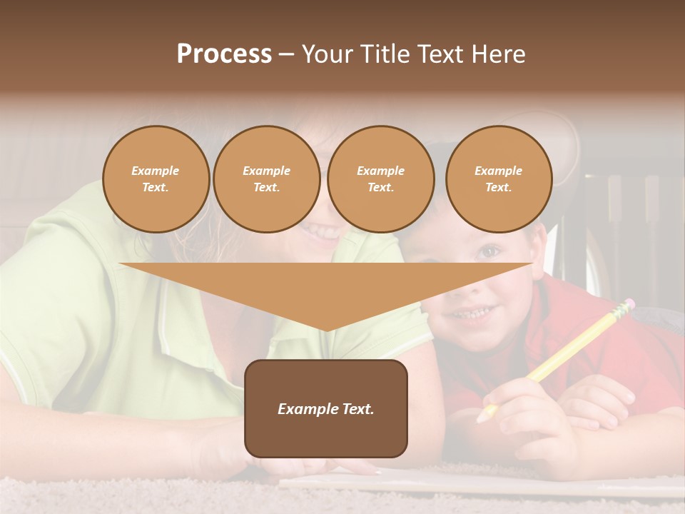 A Woman And A Child Are Writing On A Piece Of Paper PowerPoint Template