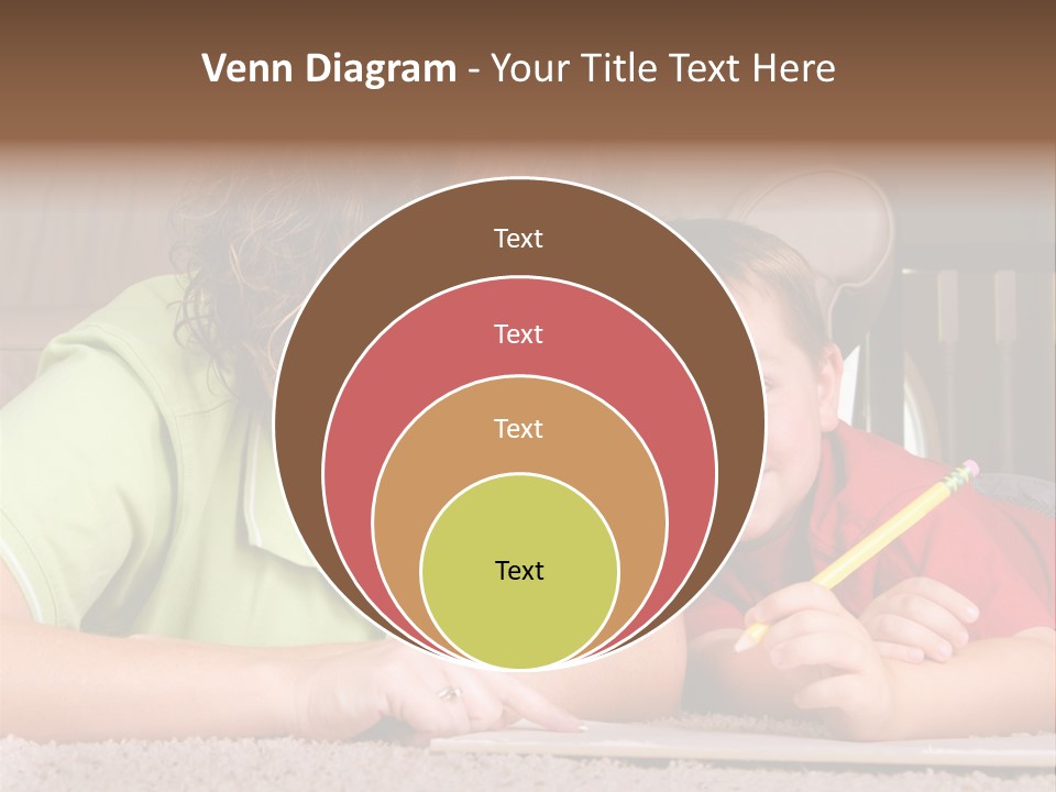 A Woman And A Child Are Writing On A Piece Of Paper PowerPoint Template