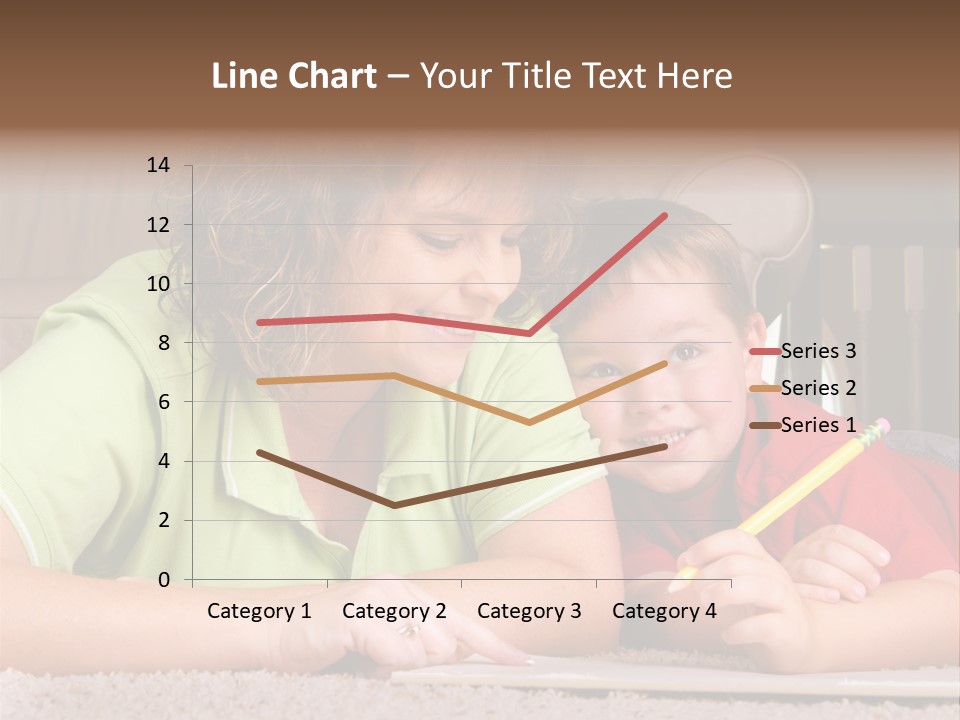 A Woman And A Child Are Writing On A Piece Of Paper PowerPoint Template