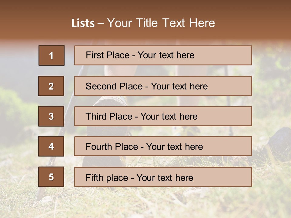 Sole Run Pole PowerPoint Template