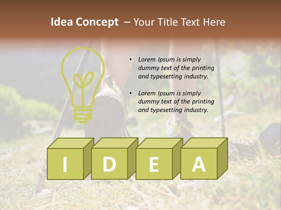 Sole Run Pole PowerPoint Template