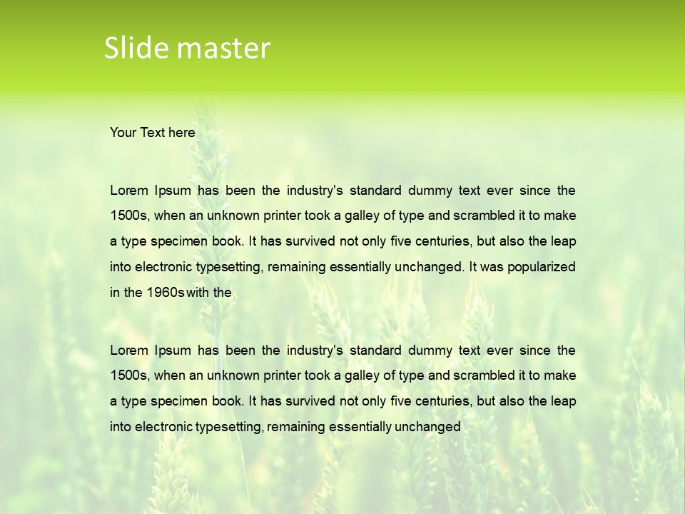 Seed Reaping Wheat PowerPoint Template