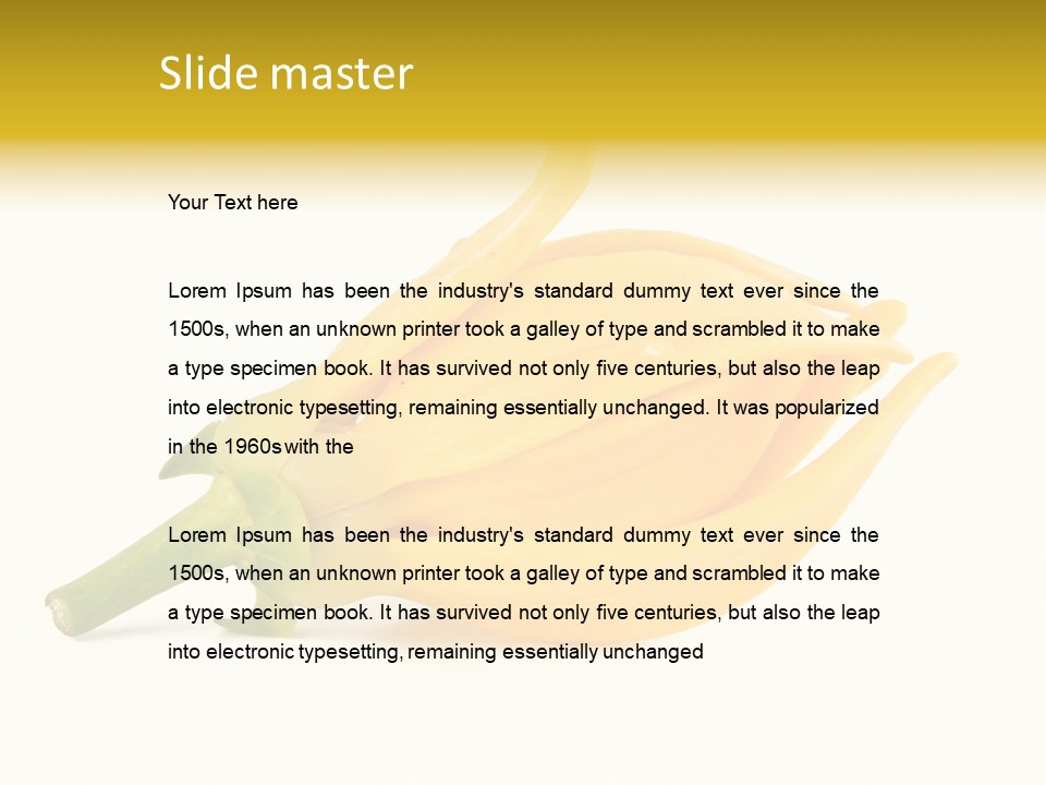 Ylang Ylang Plant Background PowerPoint Template