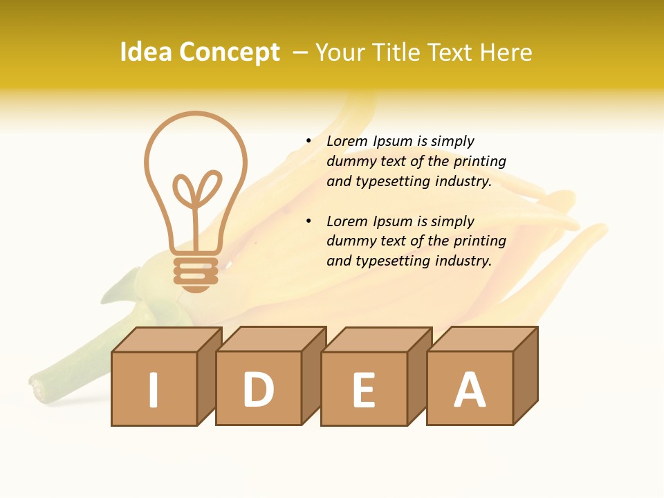 Ylang Ylang Plant Background PowerPoint Template