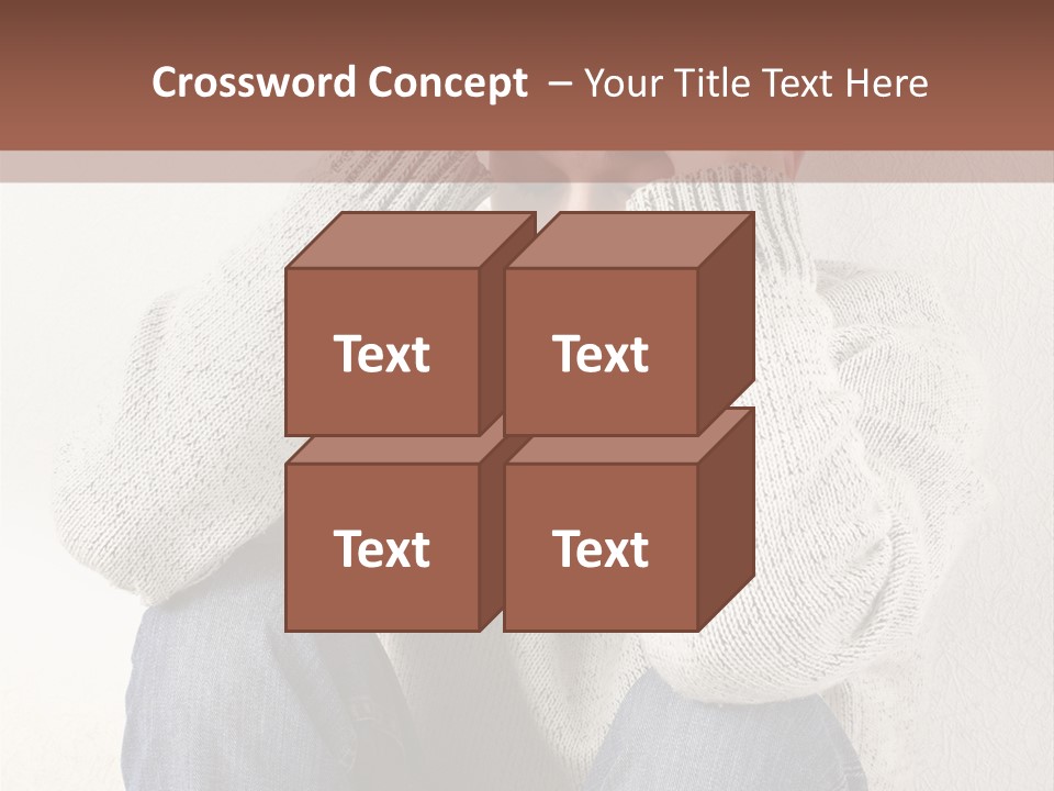 Male Thinking Teen PowerPoint Template